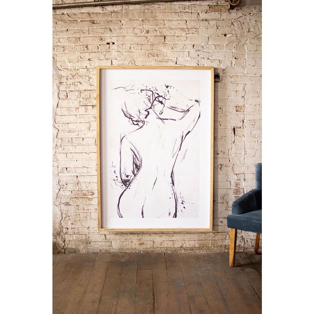 Framed Nude Print. Picture 1