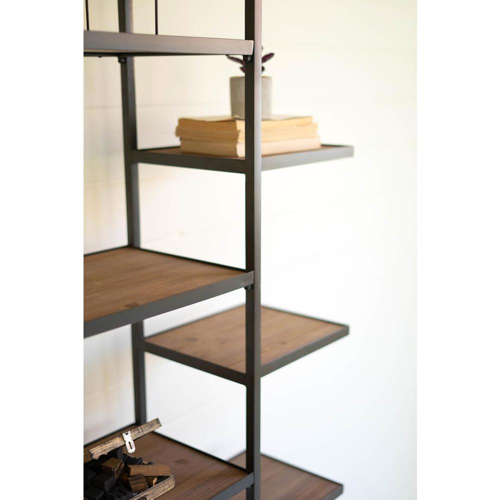Metal And Wood Tall Geometric Display Shelves. Picture 5