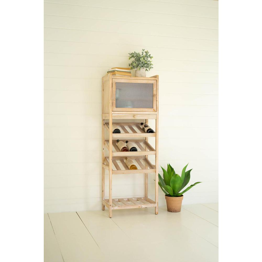 Tall Wooden Wine Cabinet. Picture 6