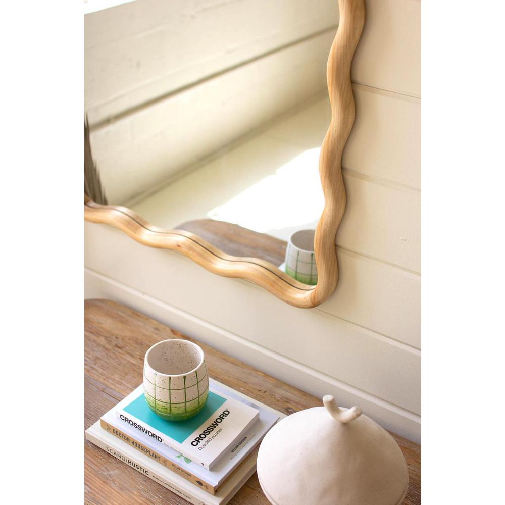 Wooden Squiggle Framed Mirror. Picture 4