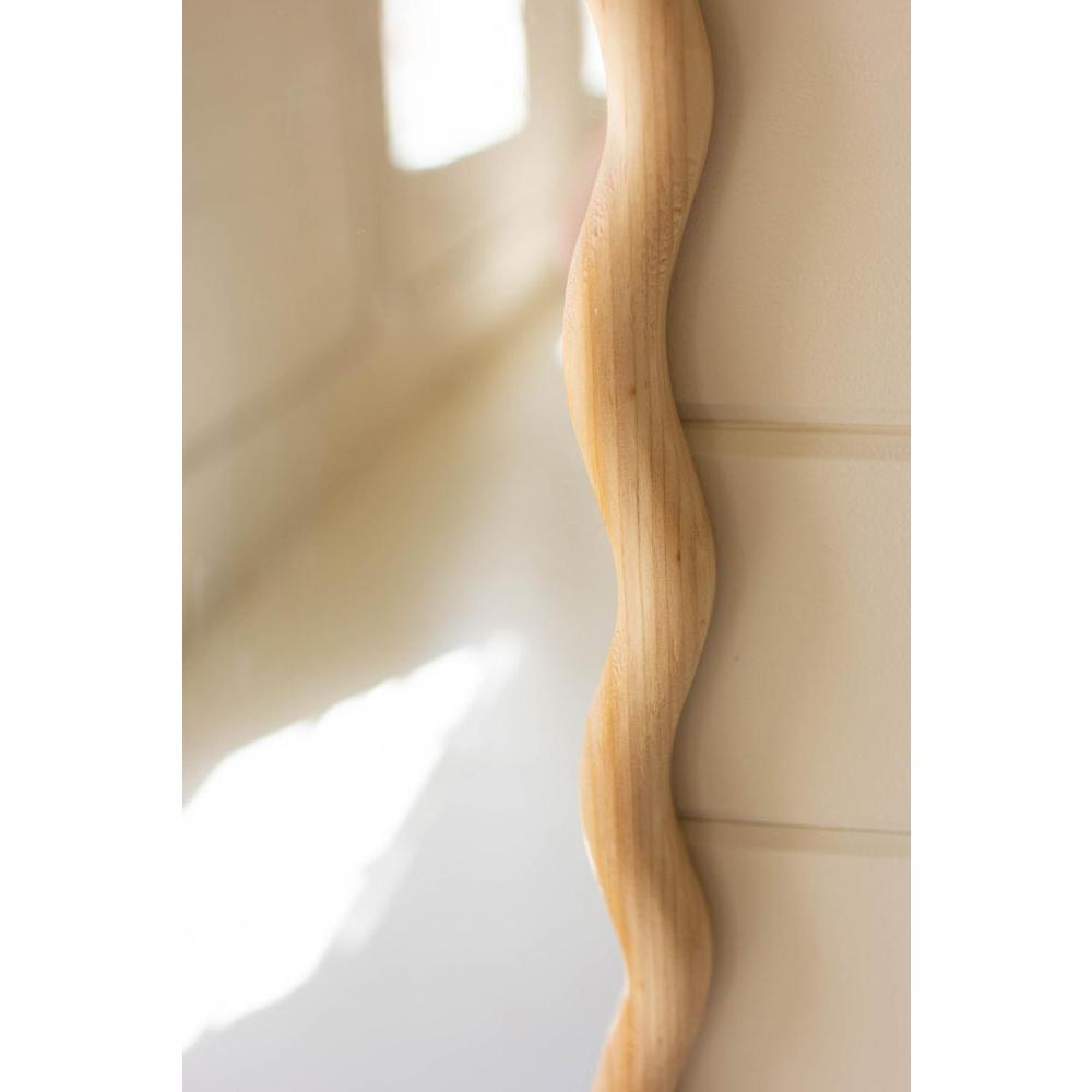 Wooden Squiggle Framed Mirror. Picture 5