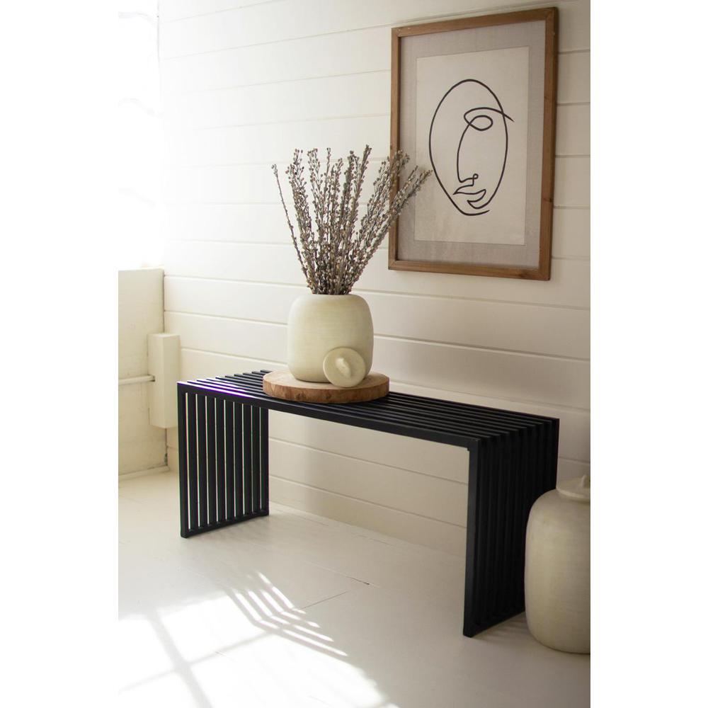 Black Metal Bench Console. Picture 5
