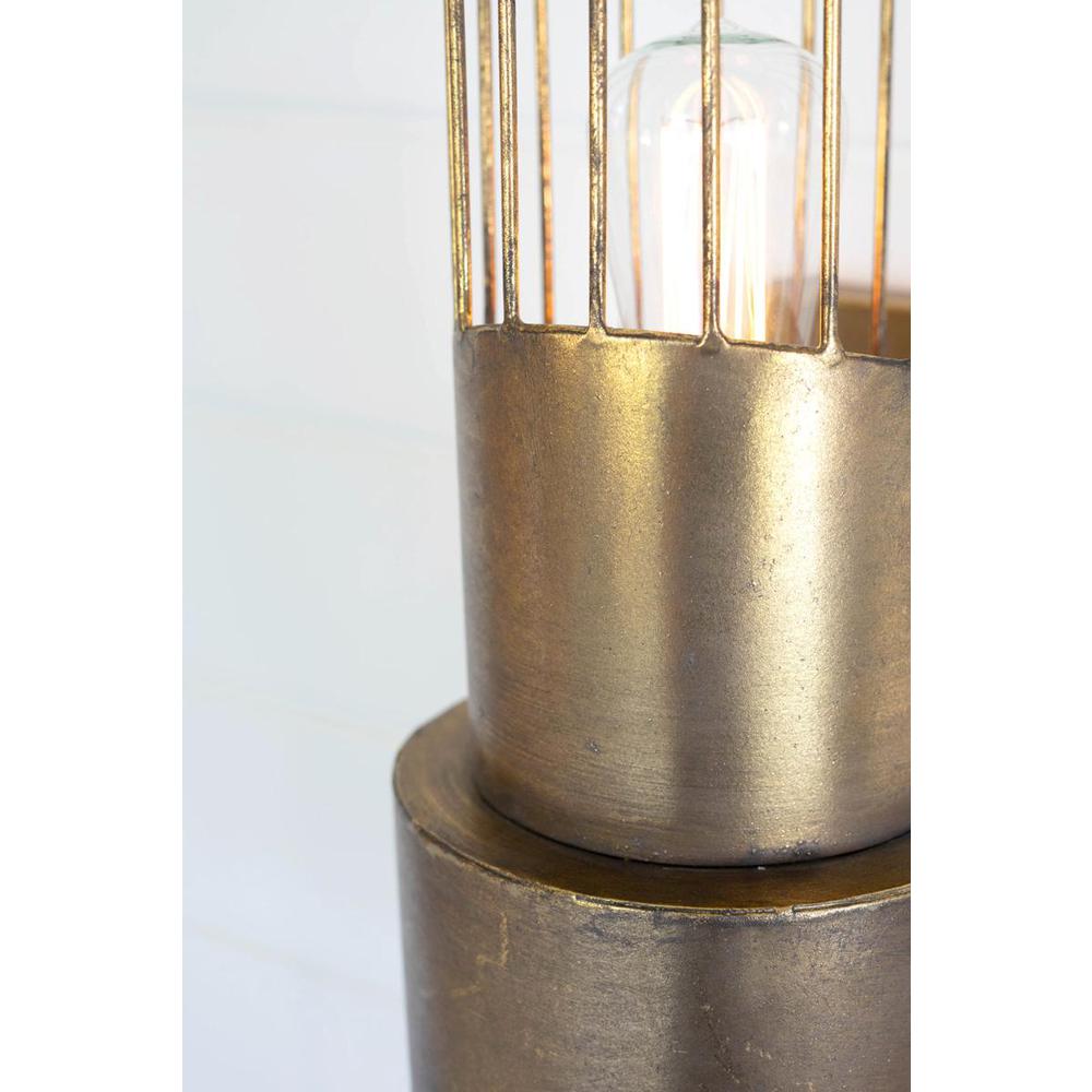 Brass Finish Metal Wall Sconce Light. Picture 3
