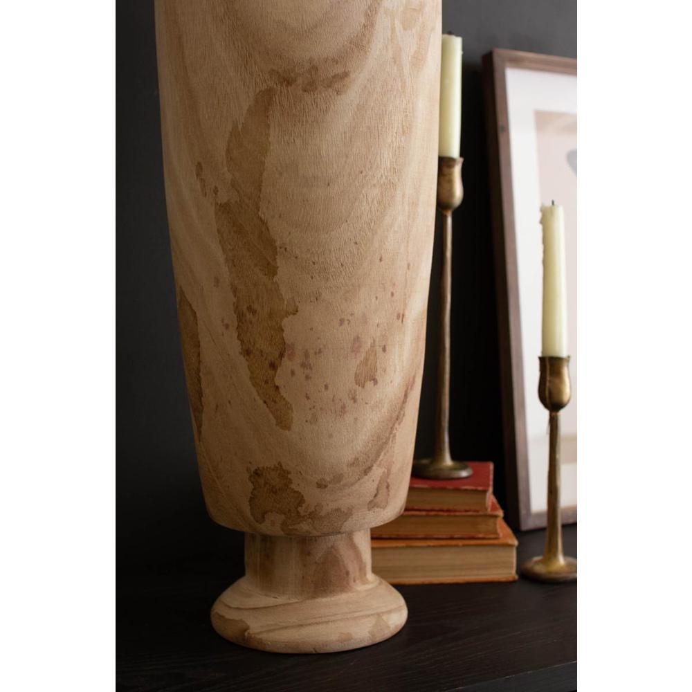 Tall Wooden Vase. Picture 4
