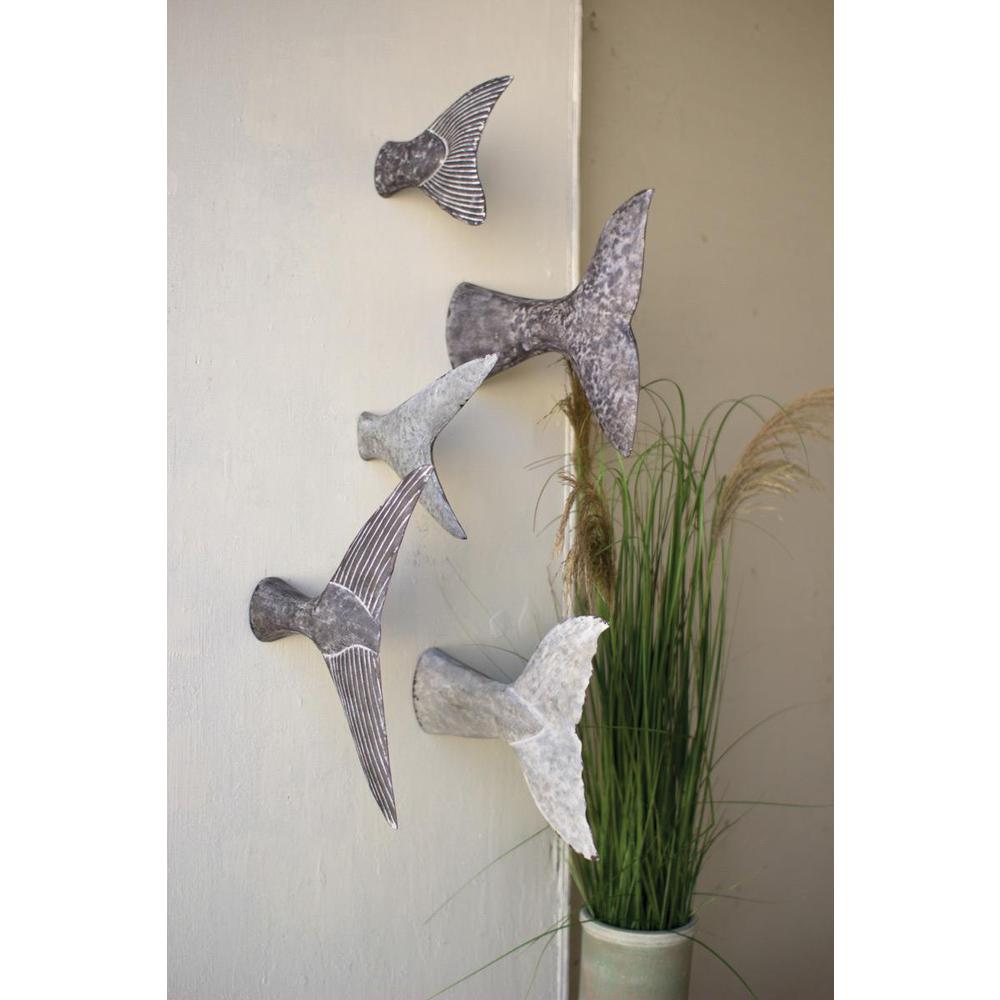 Set Of Five Fish Tale Wall Sculptures. Picture 1