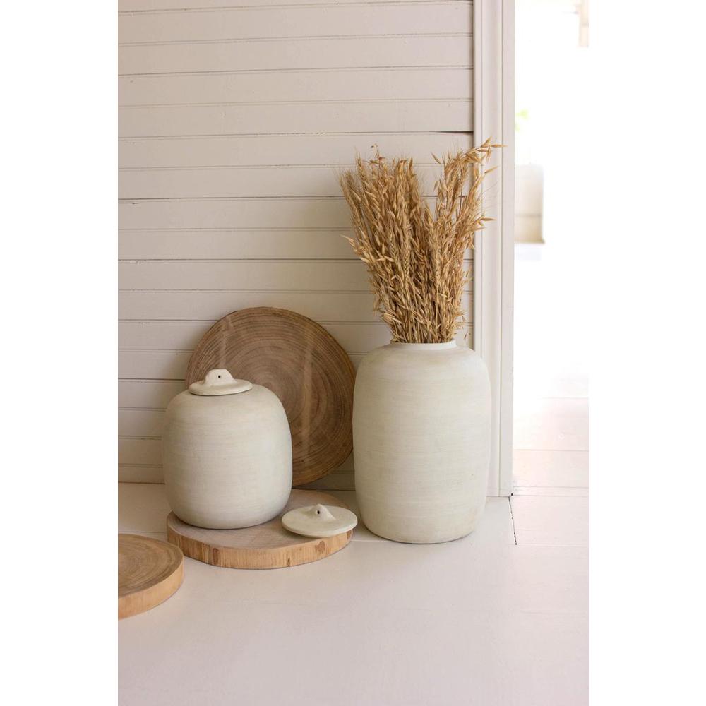 Set Of Two Off-White Ceramic Canisters. Picture 6