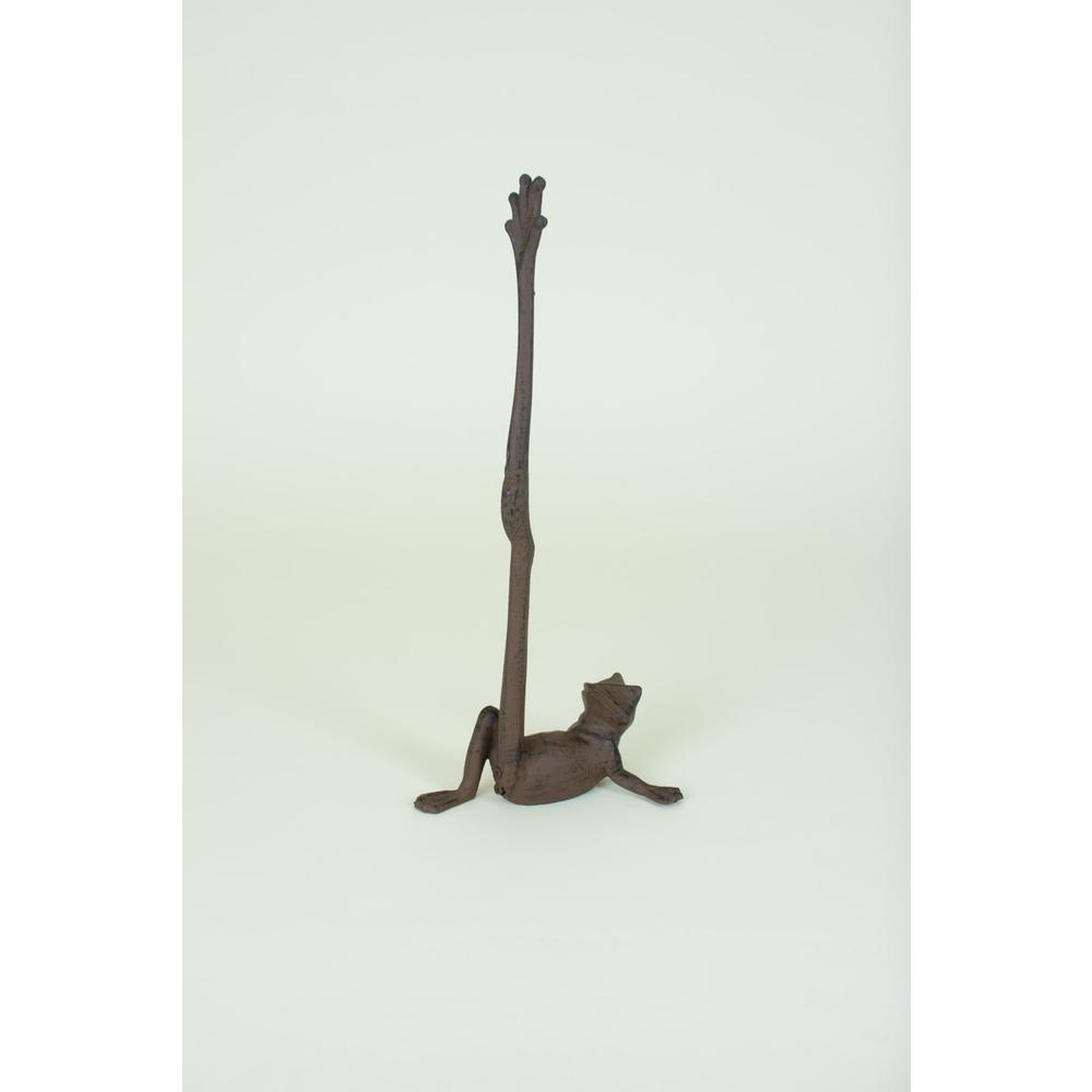 Cast Iron Frog Paper Towel Holder. Picture 4