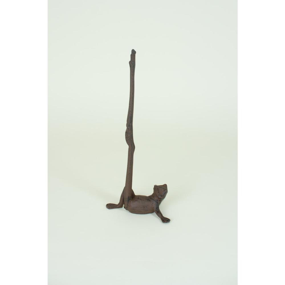 Cast Iron Frog Paper Towel Holder. Picture 5