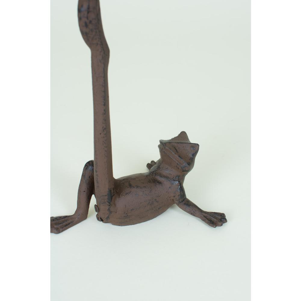 Cast Iron Frog Paper Towel Holder. Picture 7