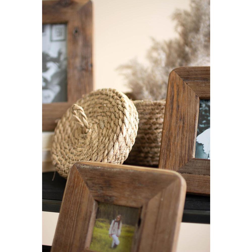 Set Of Three Recycled Wood Photo Frames. Picture 4