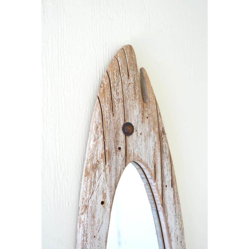 Carved Wooden Fish Mirror. Picture 4