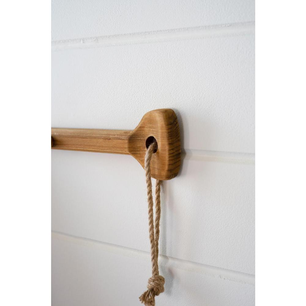 Wooden Paddle Coat Rack. Picture 3