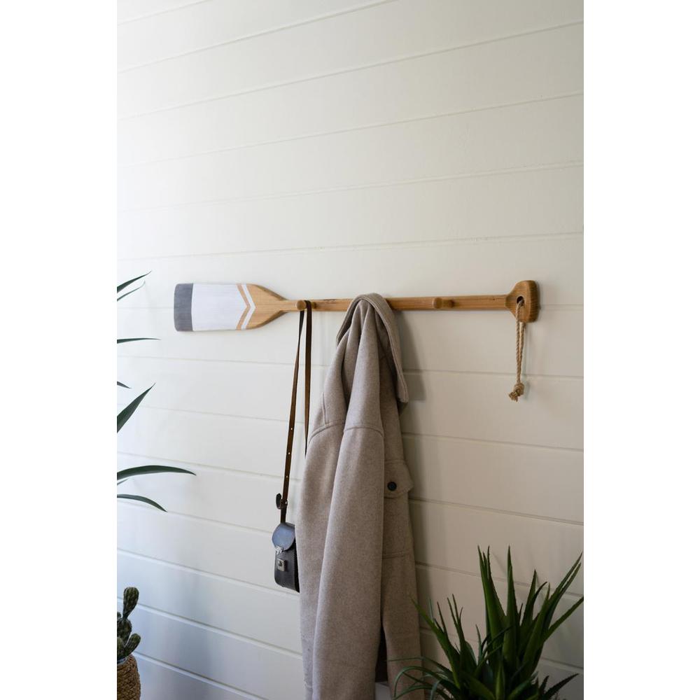 Wooden Paddle Coat Rack. Picture 5