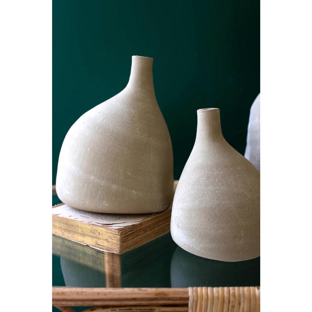Set Of Three Clay Teardrop Bud Vases. Picture 3