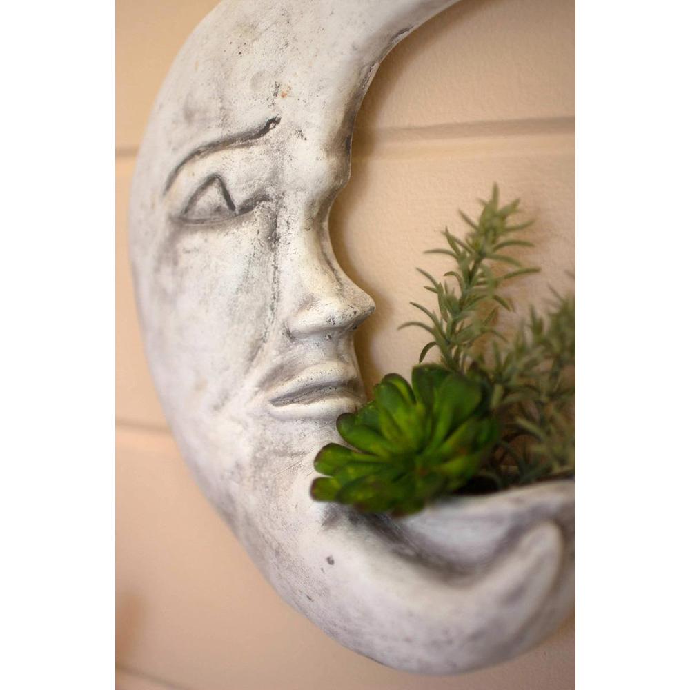 Clay Moon Wall Planter. Picture 4