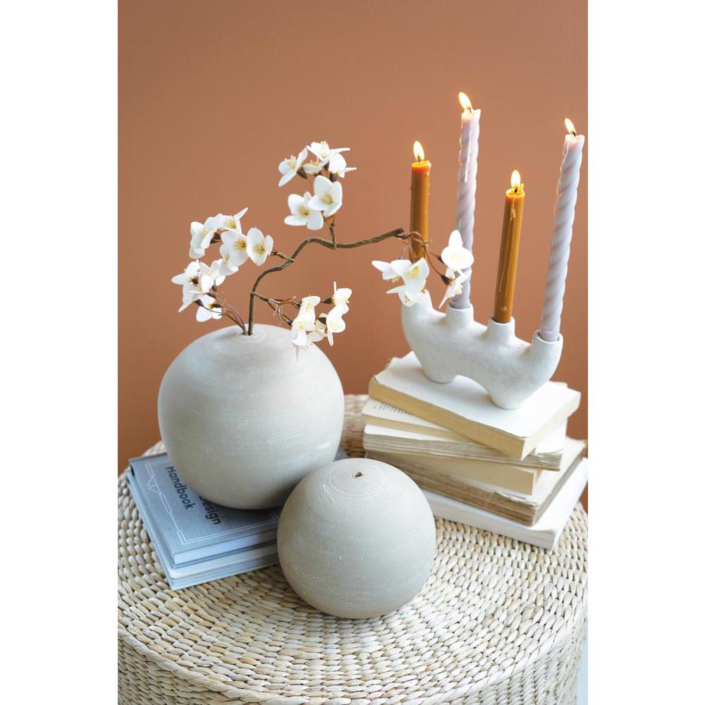 Set Of Two Grey-Wash Clay Spheres. Picture 1