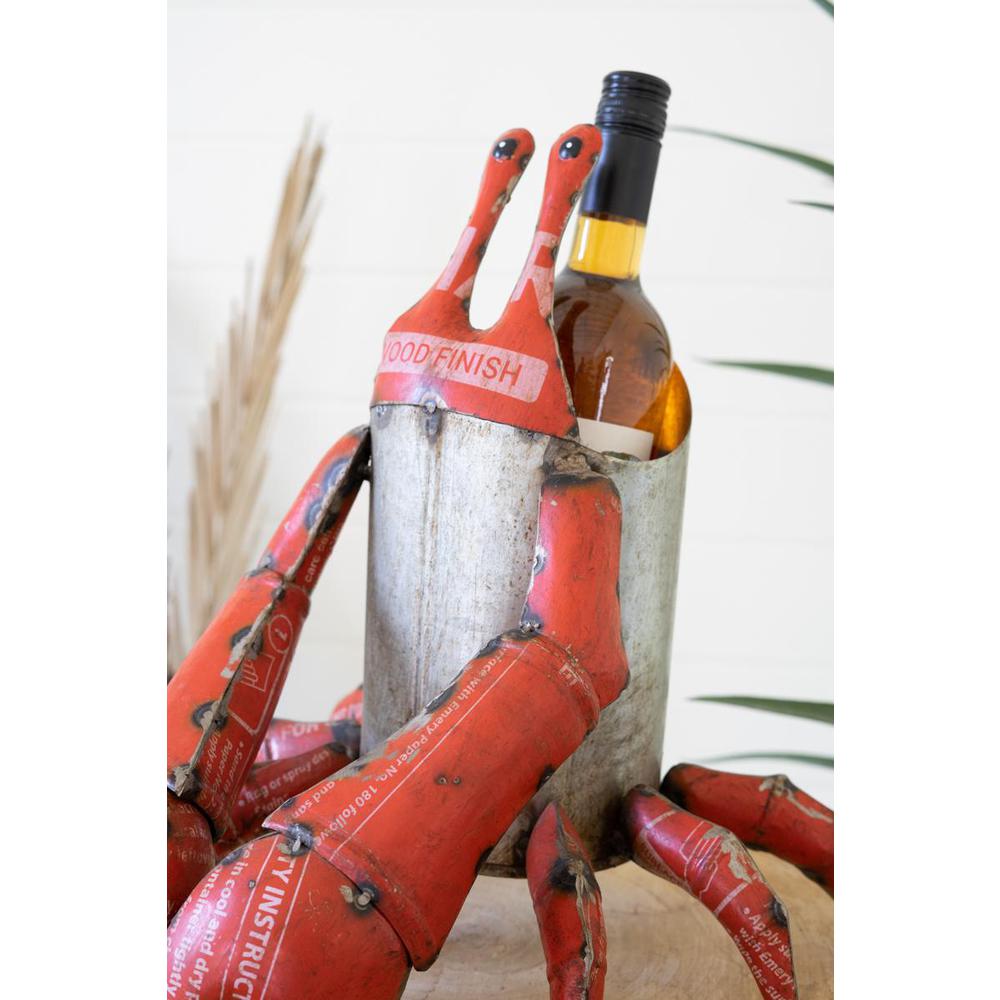 Recycled Metal Lobster Wine Cooler/Planter. Picture 3