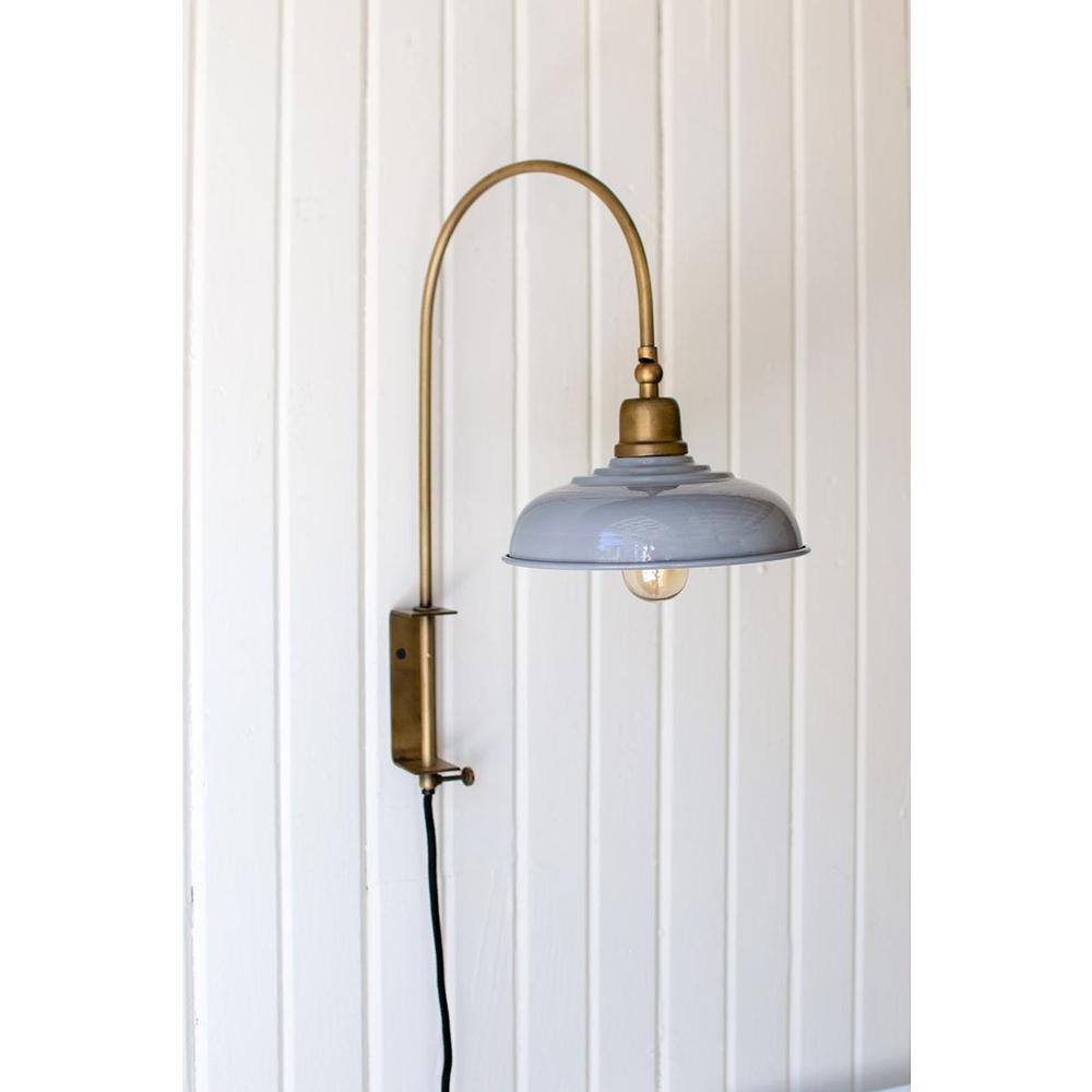 Wall Light With Grey Shade. Picture 4
