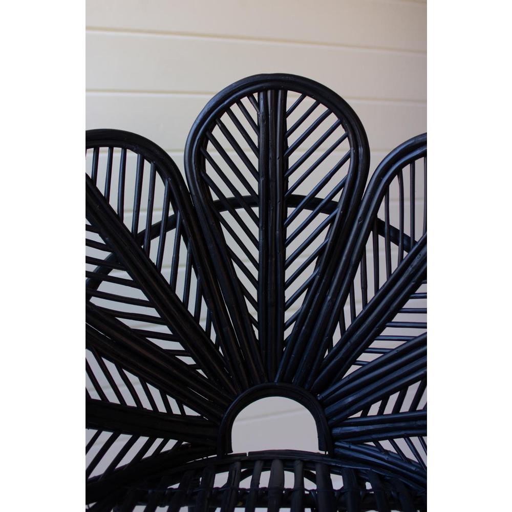 Flower Cane Chair - Black. Picture 2