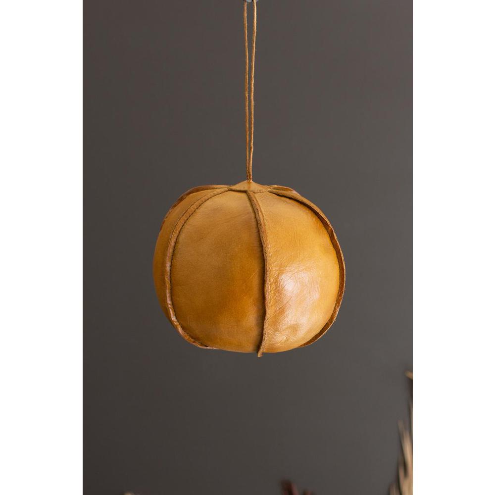 Leather Ball Christmas Ornament. Picture 3