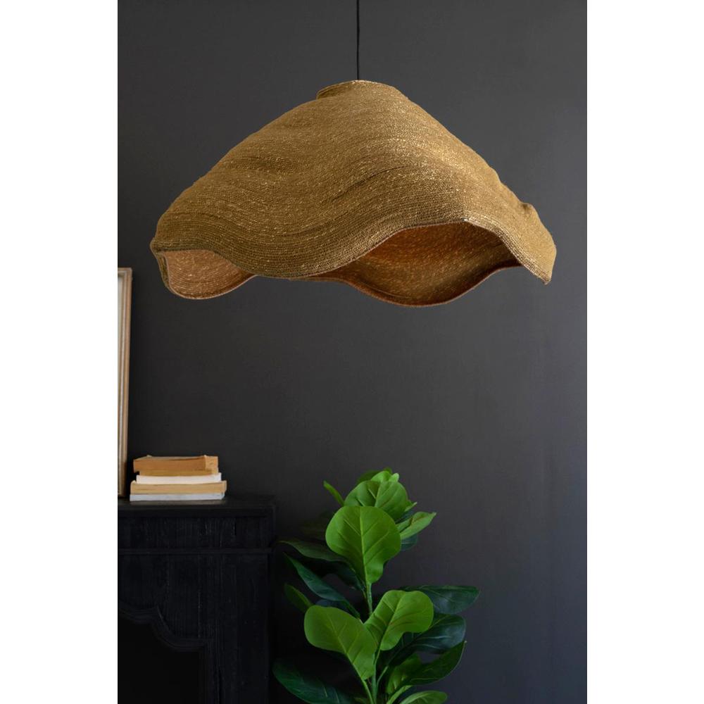 Moon Grass Hanging Pendant Lamp - Scalloped Dome. Picture 3