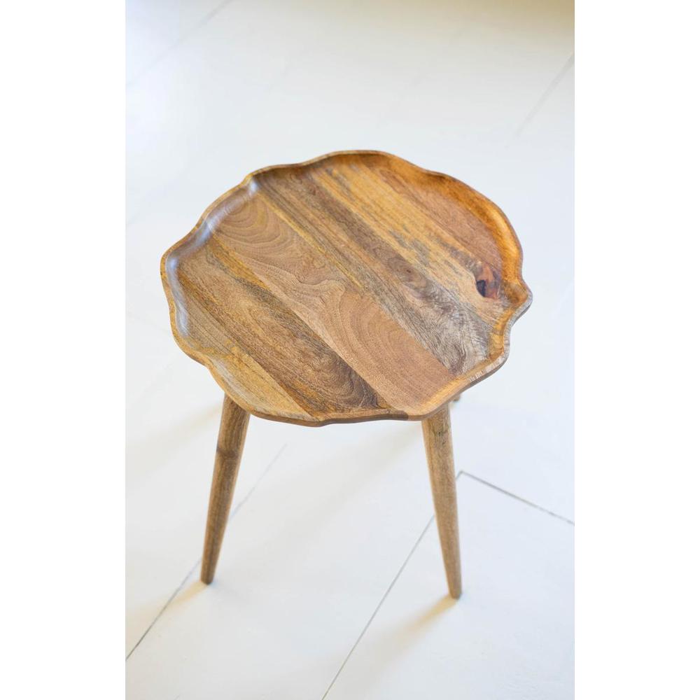 Organic Wooden Accent Table. Picture 4
