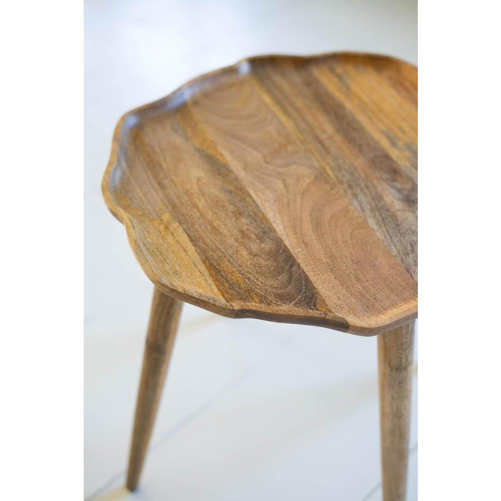 Organic Wooden Accent Table. Picture 5
