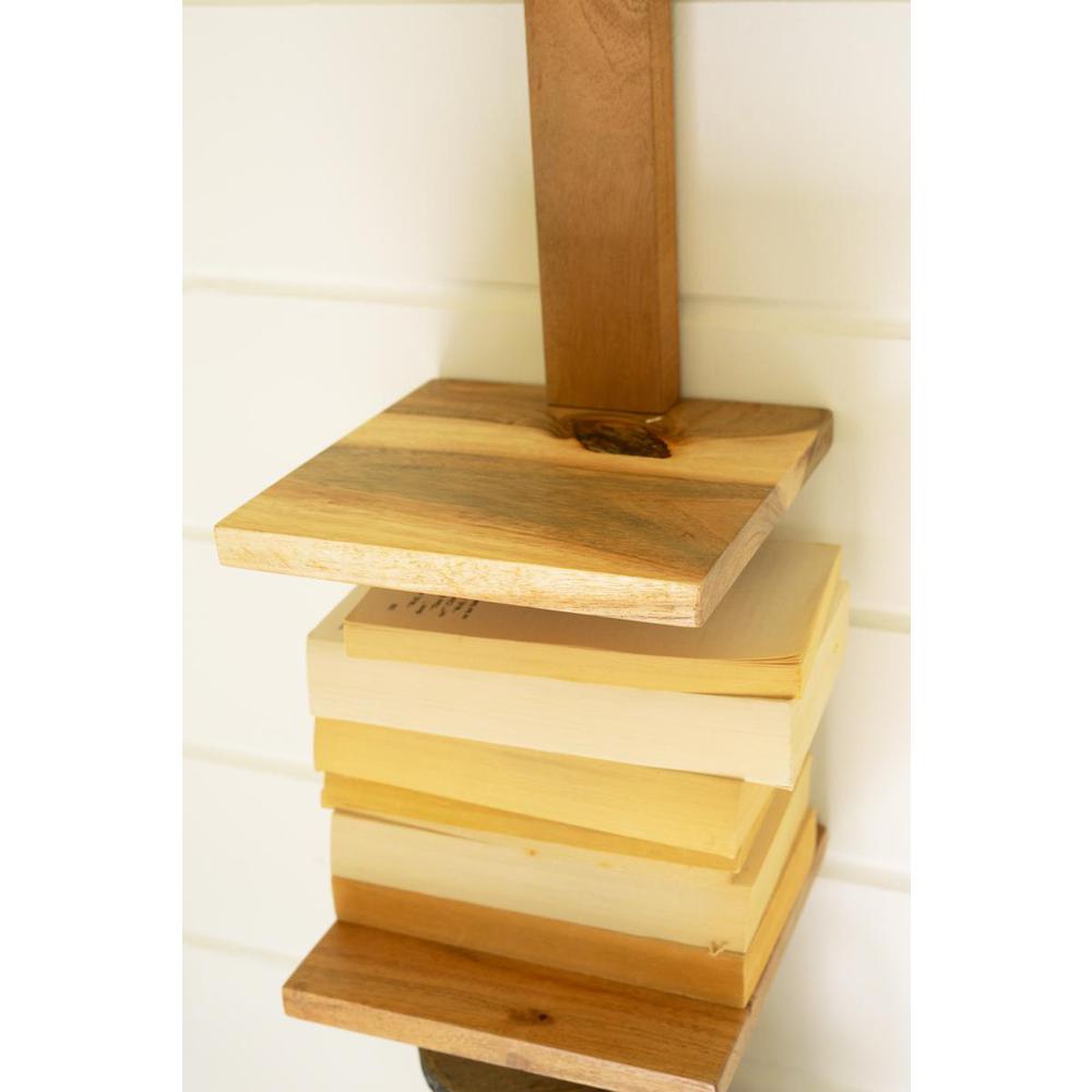 Acacia Wood Six Tiered Vertical Shelf. Picture 4
