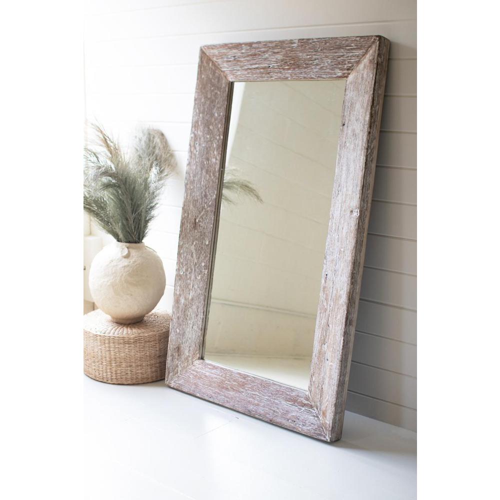 Recycled Wood - Tapper Mirror - Whitewash. Picture 3