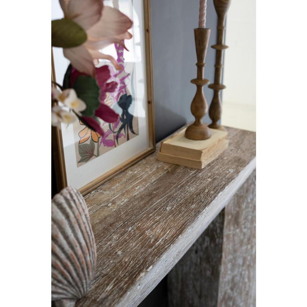 Recycled Whitewashed Wood Console. Picture 5