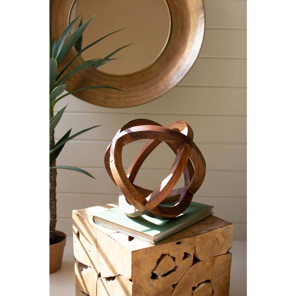 Reclaimed Wood Natural Circles Decor. Picture 3