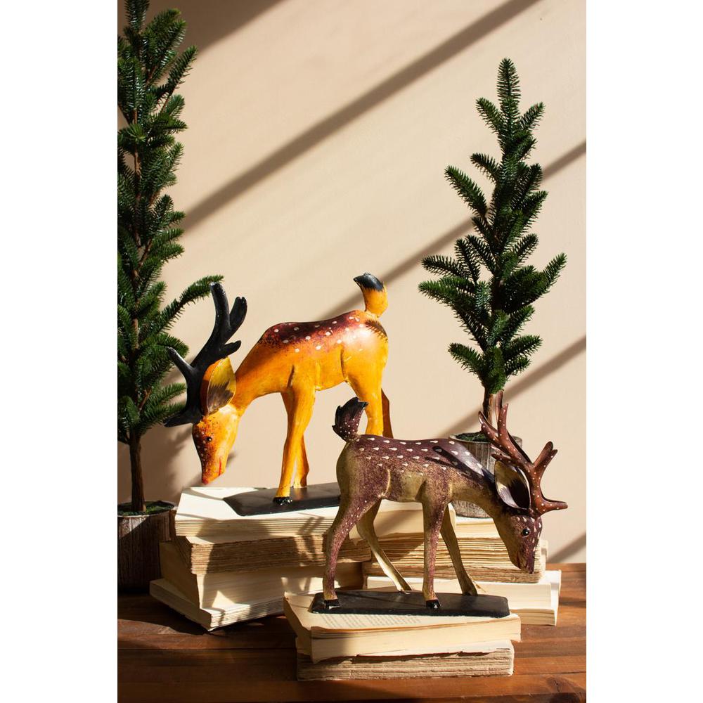 Set Of Two Painted Iron Set Christmas Reindeer. Picture 3