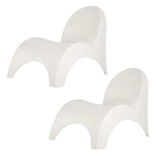 Angel Trumpet Resin Patio Chairs, Set of 2. Picture 1
