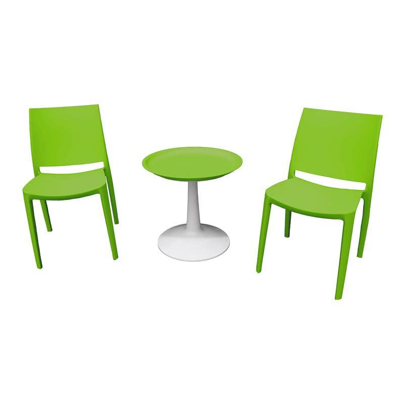 Two Sensilla Weatherproof Patio Chairs with Sprout table. Picture 1