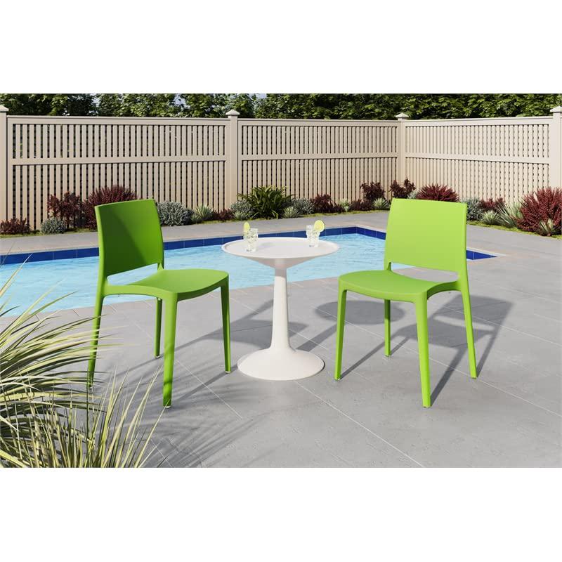 Two Sensilla Weatherproof Patio Chairs with Sprout table. Picture 2