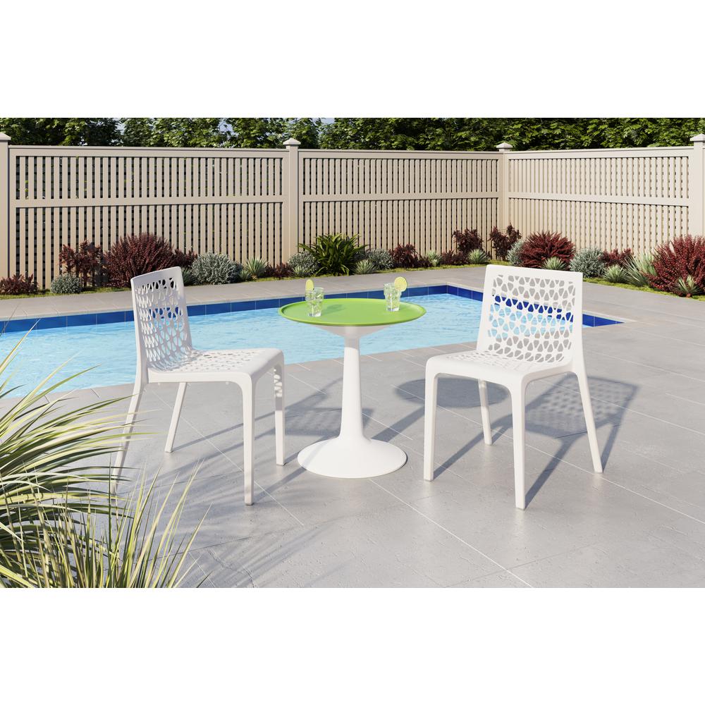 Two Sensilla Weatherproof Patio Chairs with Sprout table. Picture 1