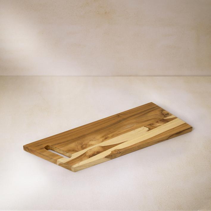 Teak Wood Cheese/Bread Board Rectangle. Picture 1