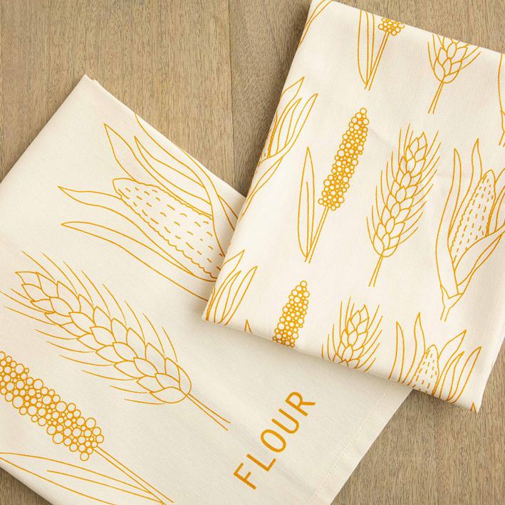 Flour Dish Towel Printed-Amber / Set Of 2 Pcs. Picture 2