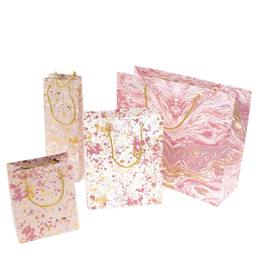 Recycled Paper Bag / Set Of 7 Pcs / Shades Of Pink. Picture 3