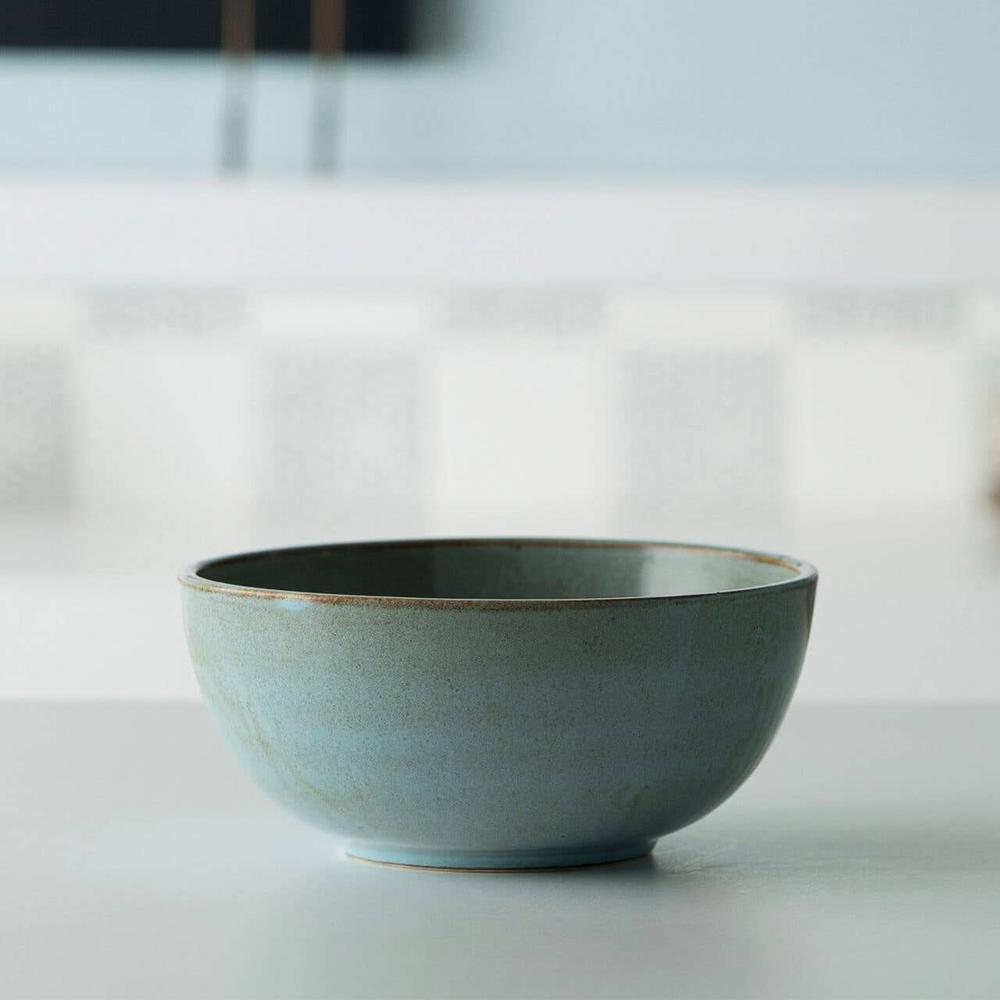 Aqua Rustic Ceramic Serving Bowl - Small / 1500 Ml. Picture 3