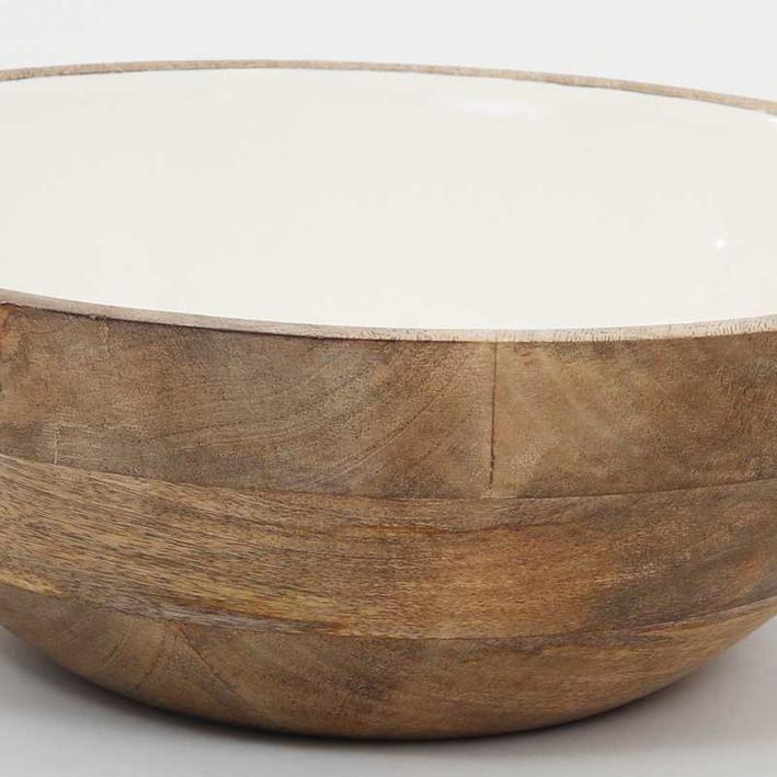 Wooden Resin Bowl - Mango Wood. Picture 5
