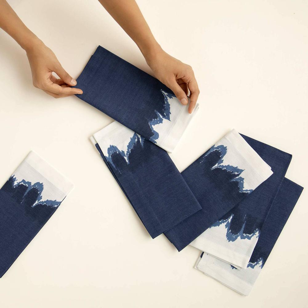 Elevating Blue Napkin / Indigo - Cotton / Set Of 6 Pcs. Picture 3
