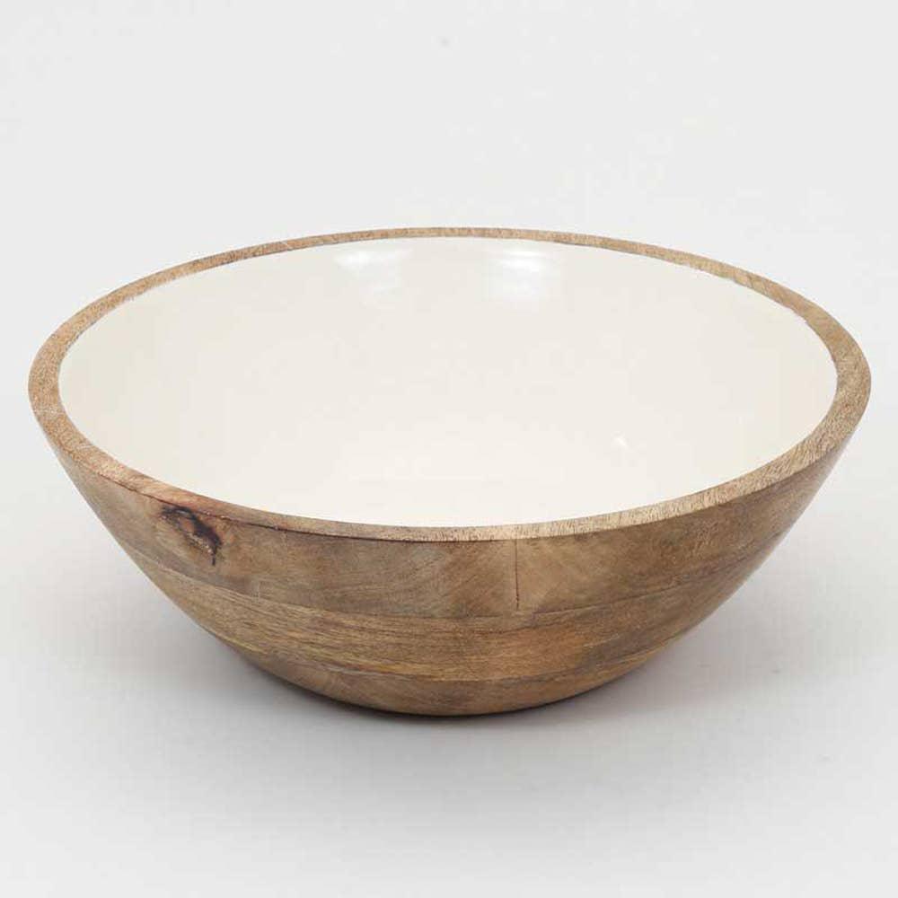 Wooden Resin Bowl - Mango Wood. Picture 1