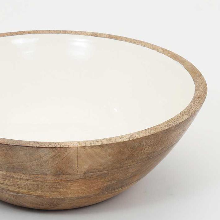 Wooden Resin Bowl - Mango Wood. Picture 2