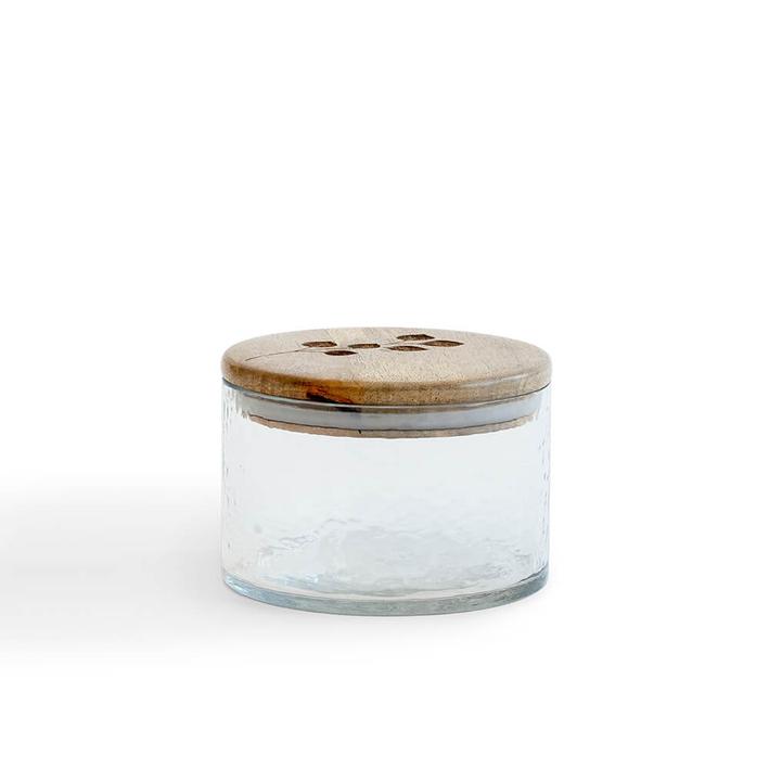 Leafy Twig Glass Jar With Wooden Lid-700 Ml. Picture 2