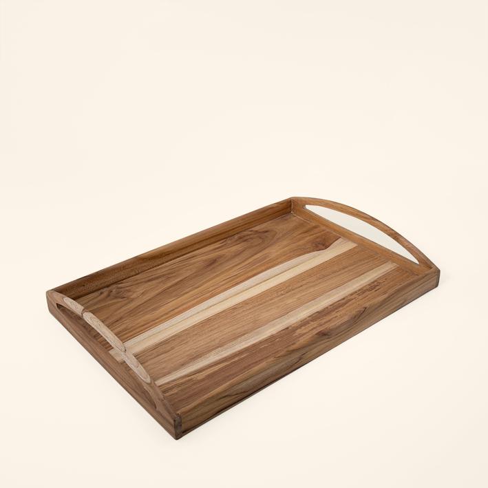 Teak Wood Tray-Large. Picture 1