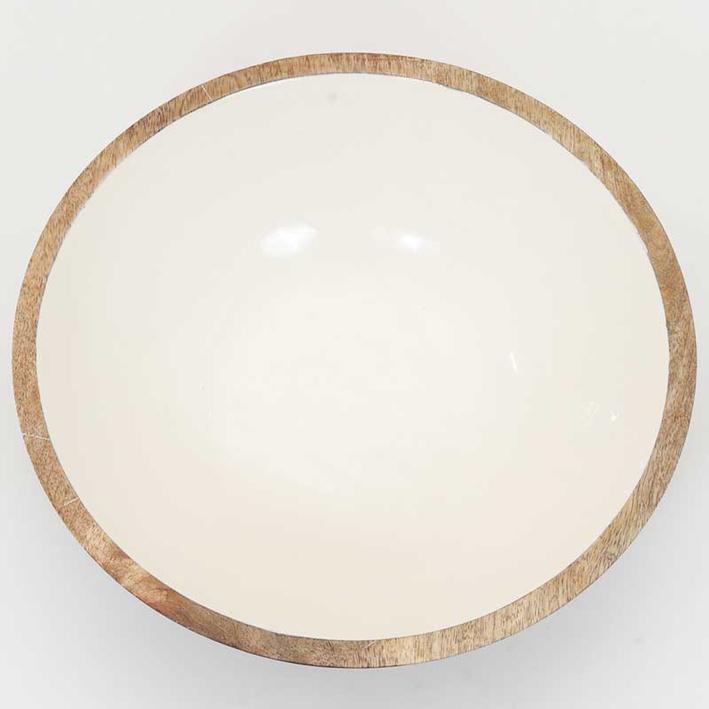 Wooden Resin Bowl - Mango Wood. Picture 4