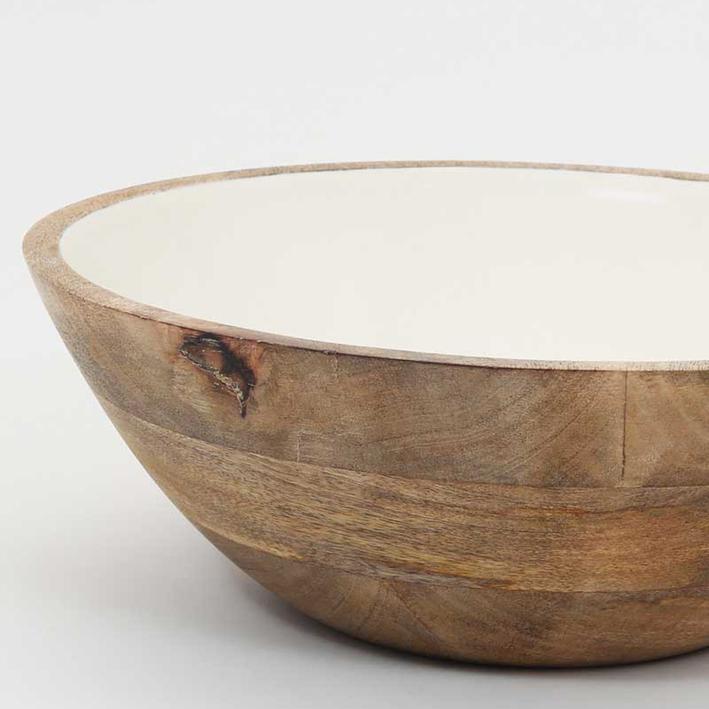 Wooden Resin Bowl - Mango Wood. Picture 3