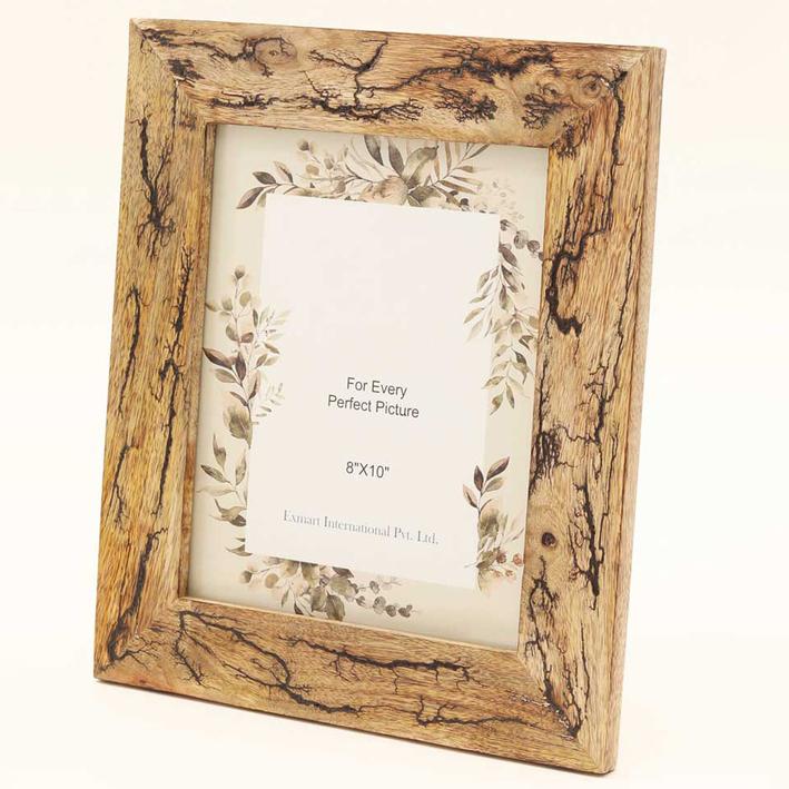 Carving Photo Frame 8'' X 10'' - Natural Wood. Picture 1