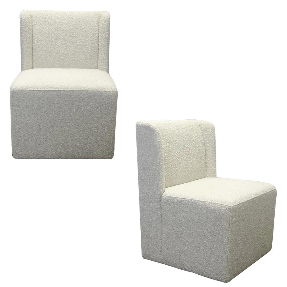 Sylvia Boucle Swivel Dining Chair (2 per Box). Picture 4